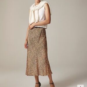 NWT small J Crew New Gwyneth skirt in leopard chiffon